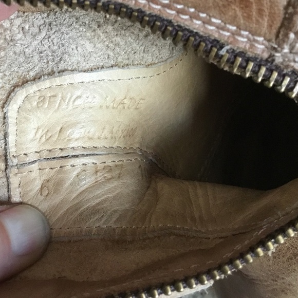 Bed Stu Cobbler Series Becca Tan Leather Rustic Ankle Boots - Picture 14 of 14